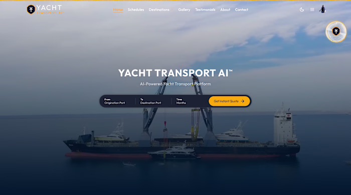 Web Platform for Yacht Transport Booking