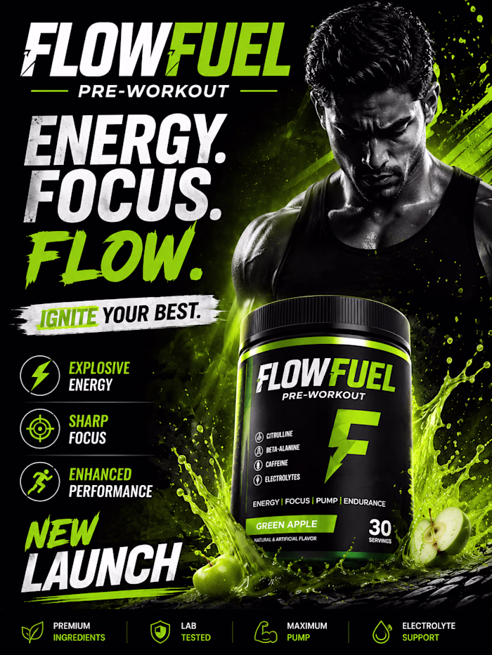 FlowFuel Pre-Workout Launch Reel
