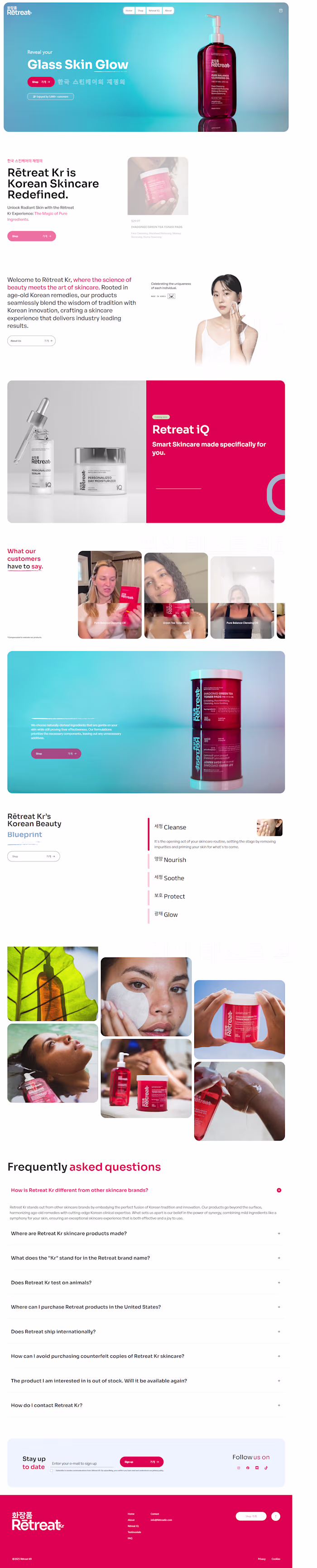 RetreatKR E-Commerce & Smart Skincare Platform Development