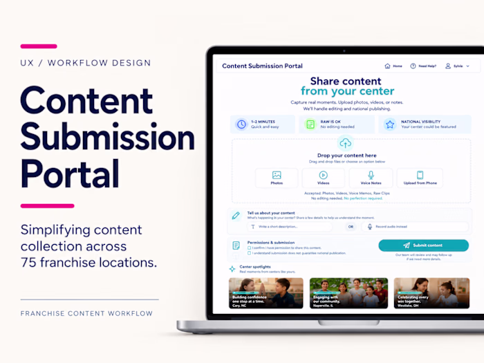 Centralized Content Submission Portal Design