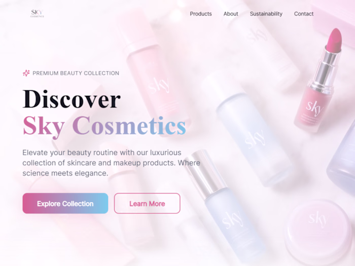 A premium beauty e-commerce website