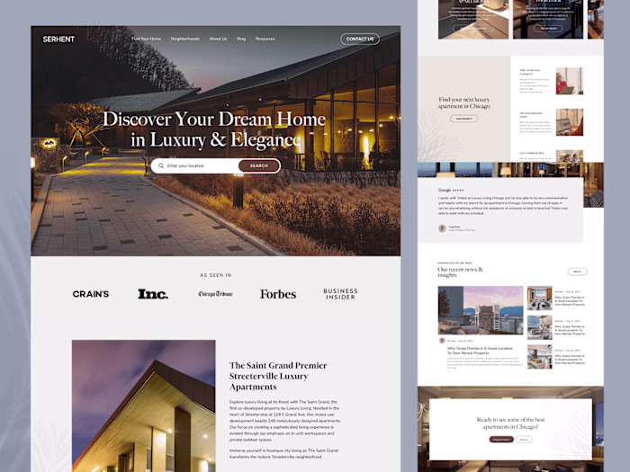 Real estate website design