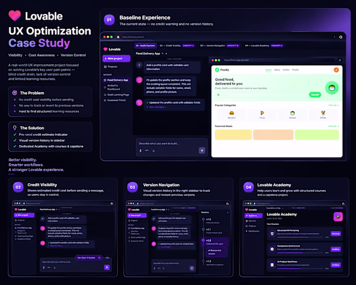 CLOSING LOVABLE'S VISIBILITY GAP
Independent UX