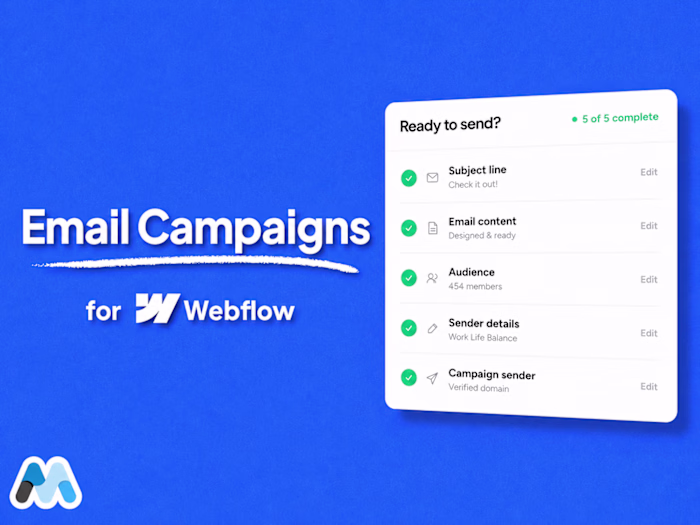 SaaS Explainer Video | Email Campaigns for Webflow