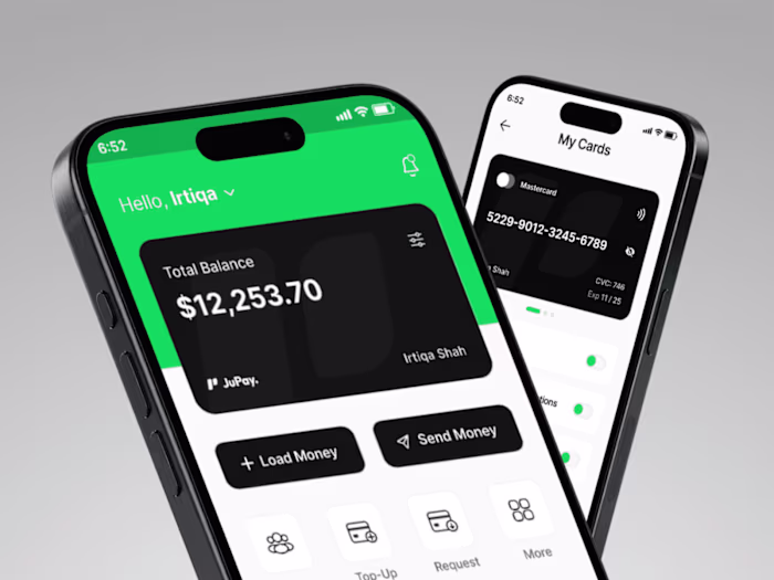 JuPay — Cross-Border Finance App UI Design in Figma