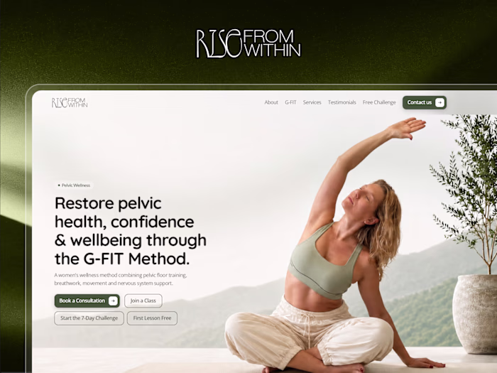 Rise From Within : Women’s Wellness Brand Website