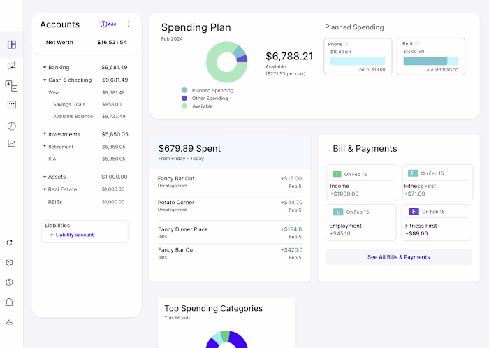 Finance Account Dashboard
