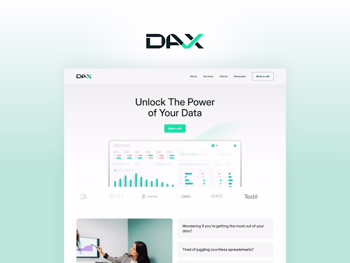 DAX Analytics | Fintech Website & Branding Redesign