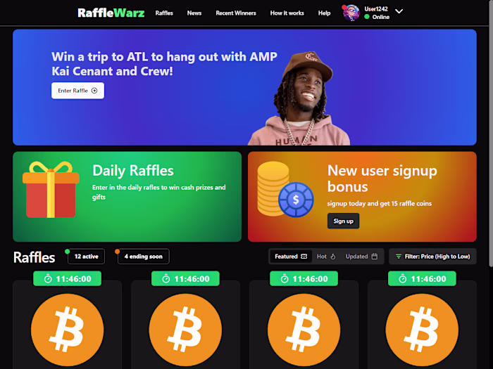Web3 Raffle website