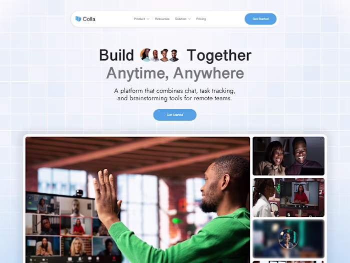 Collab Website Hero Section. An hero section for a collabora...