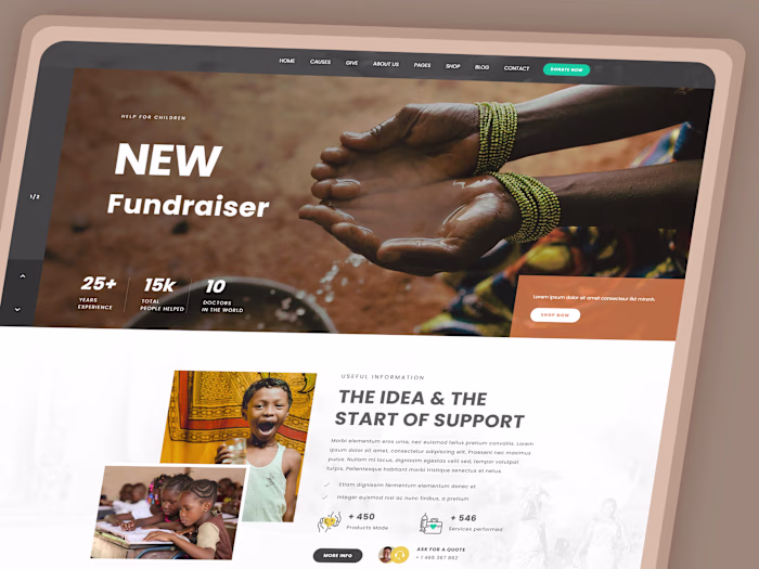 Premium Fundraising & Charity Website
This