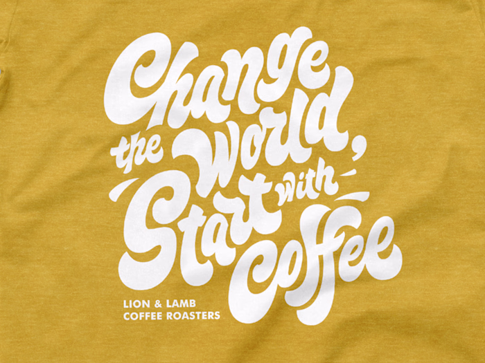 Bold lettering for urban roastery T-Shirt