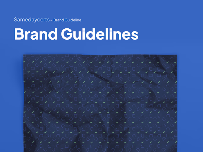 Brand Guidelines - SameDayCerts
