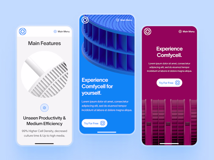 biothrust: The Bionic Bioreactor Company | Mobile Layout UIUX