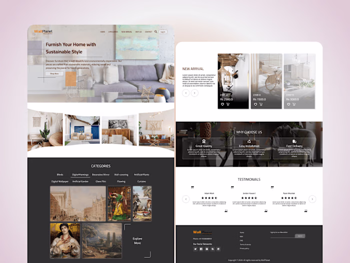 Wall Planet Website Design