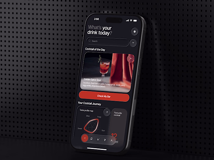 🍸 Product design for cocktail mobile app | Hyperactive