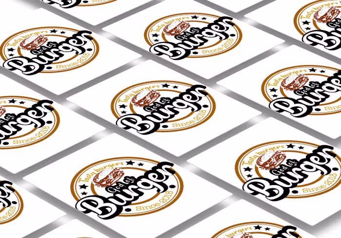 Indulge in Introducing the God of Burger logo :: Behance