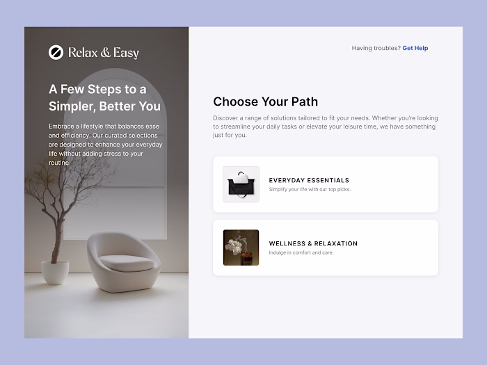Web Design for Relax & Easy :: Behance