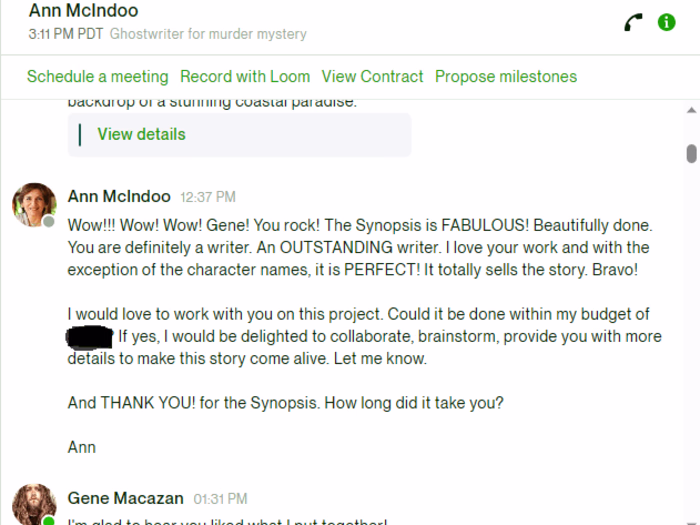 Past Work On Upwork, With Ann McIndoo