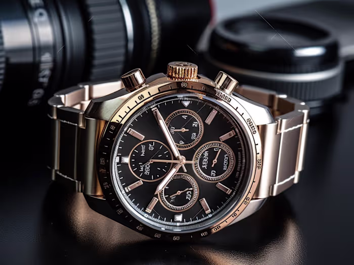 Luxury wristwatch rendering and product animation