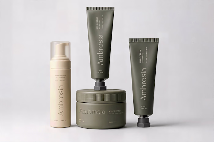 Ambrosia - Cosmetic Brand Identity & Packaging Design