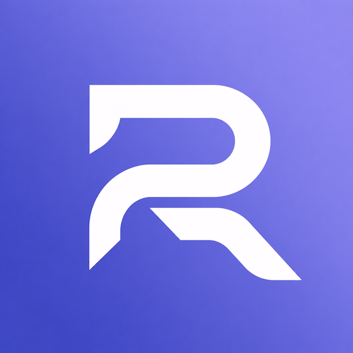 A custom R monogram logo