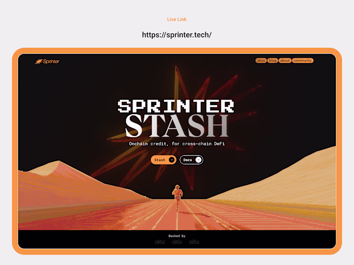 Sprinter – Cross-Chain DeFi Website Design & Development