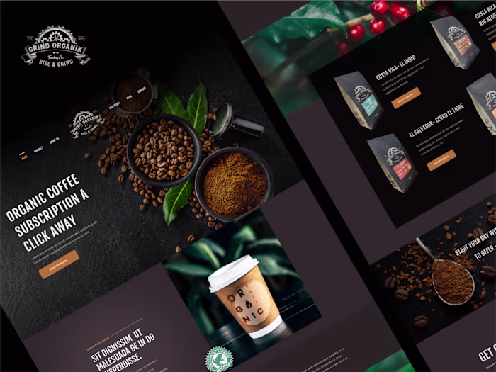 Grind Organik Organic Coffee Design