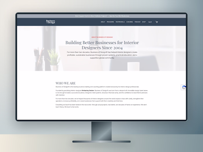 Kajabi Education Website for Business of Design