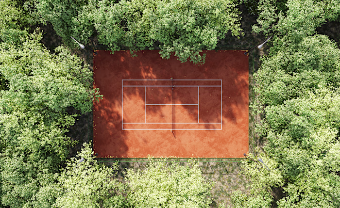 Tessera | Tennis Court CGI & Landscape Visualization