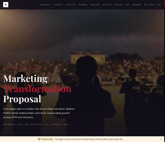 Brook Mays Marketing Transformation Proposal