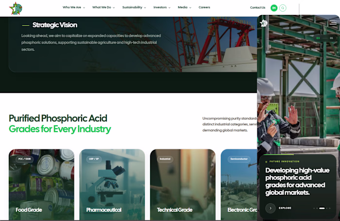 EMAPHOS | Corporate Showcase Website (OCP Group)