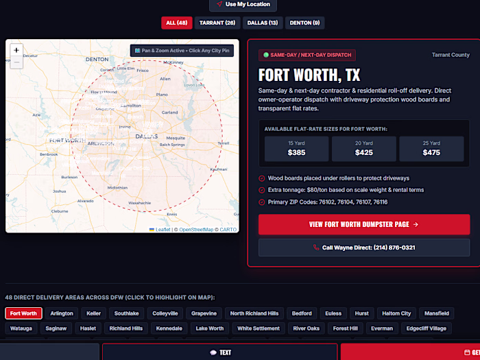 Lone Wolf Dumpsters: Next.js Service Platform
