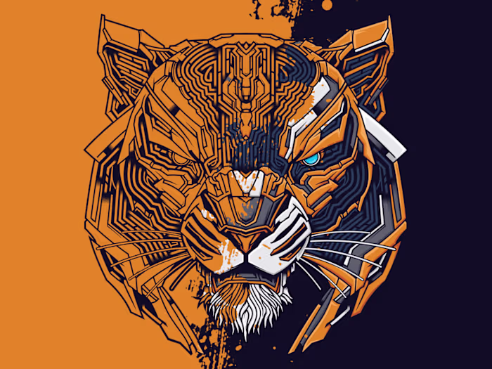 Illustration - Mecha Tiger