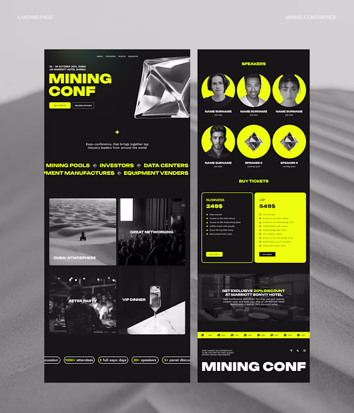Mining Conference — Event Website
A