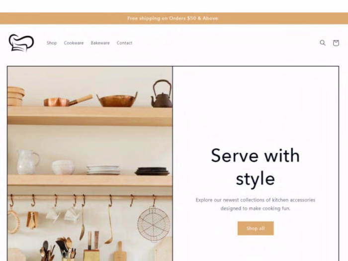 Gourmetware Website Mockup