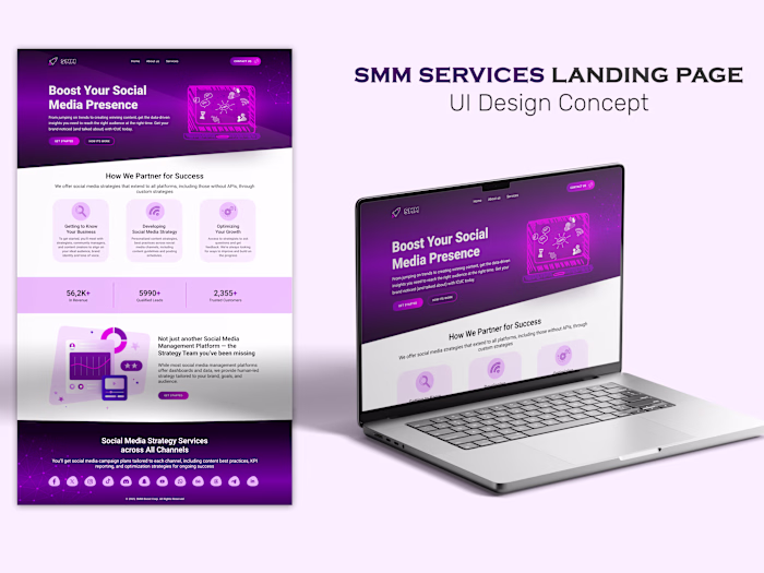 Landing Page for Social Media Marketing Services