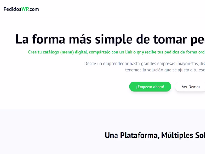 PedidosWP — Order and Catalog Management Platform