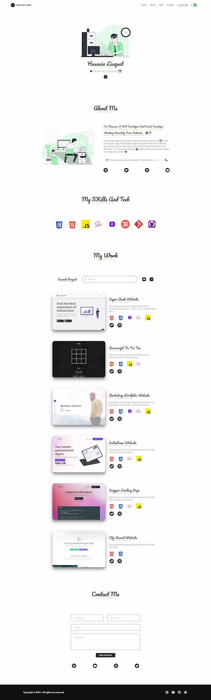 Personal Portfolio website