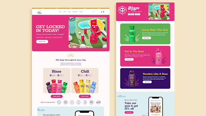 Blaze 'n Chill Shopify Ecommerce Web Design