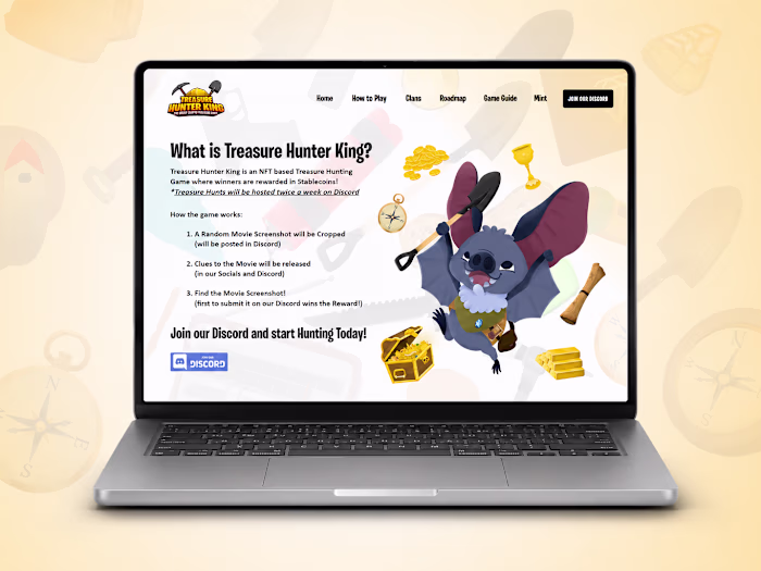 I designed and developed the website for Treasure Hunter Kin...