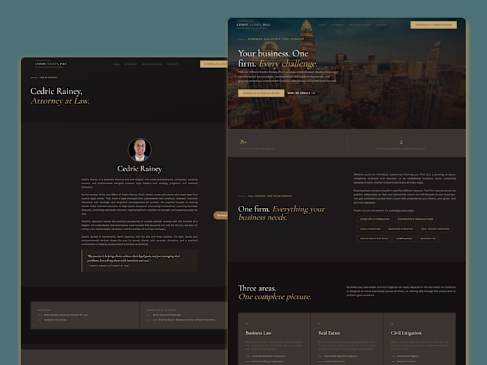 Crainey Law Website Redesign