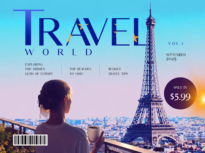 Travel World – Magazine Cover Design