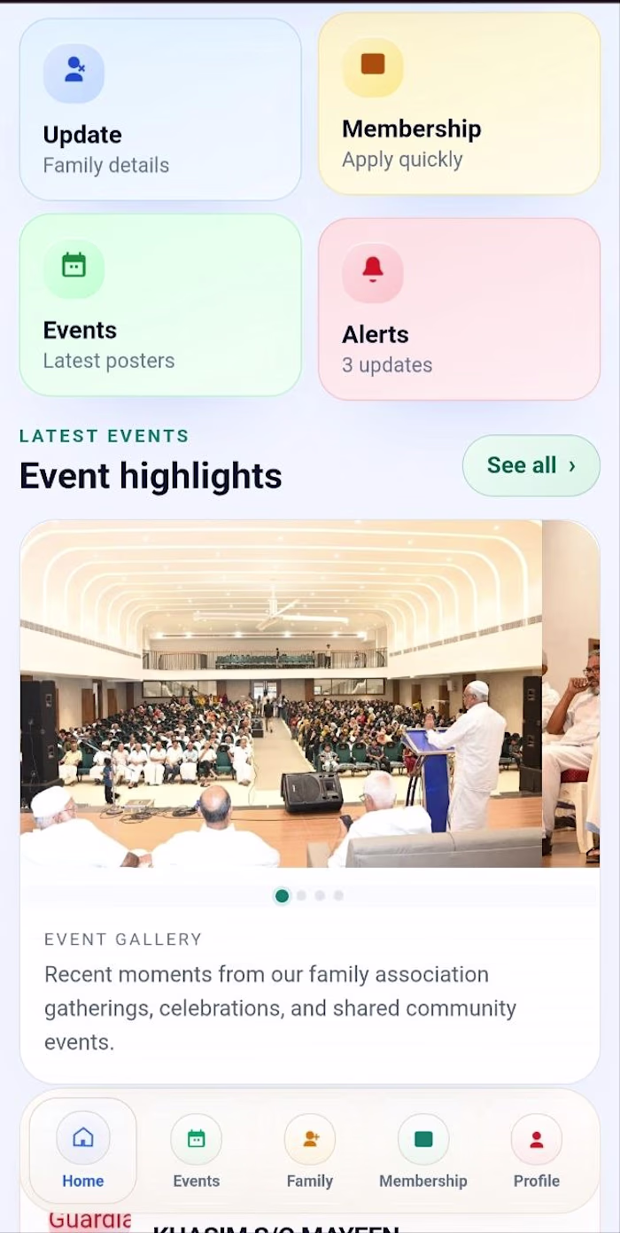 Karuthedath Family Association Platform —
