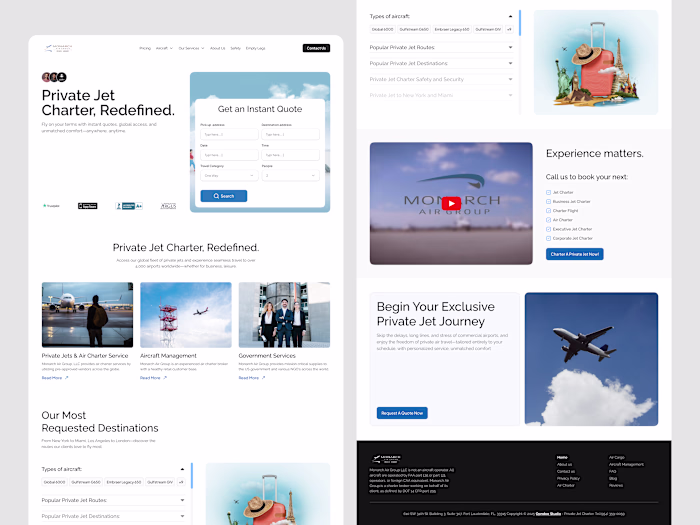 Monarch Air Group Website Redesign