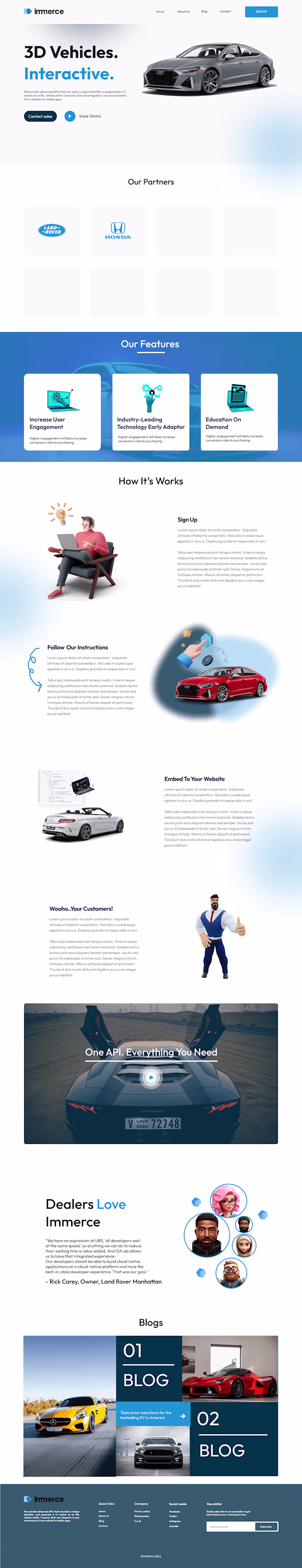 IMMERCE LANDING PAGE DESIGN