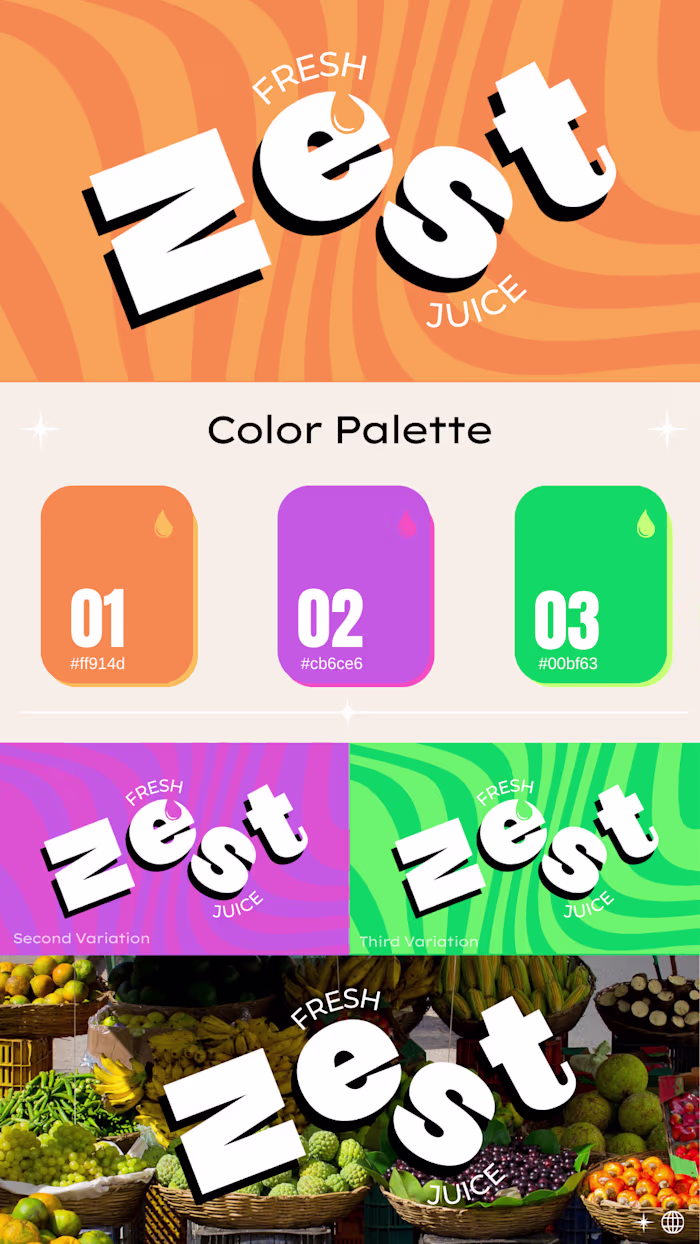 Visual Identity for a Juice brand