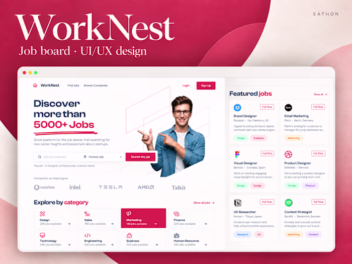 Worknest- Job Board Website