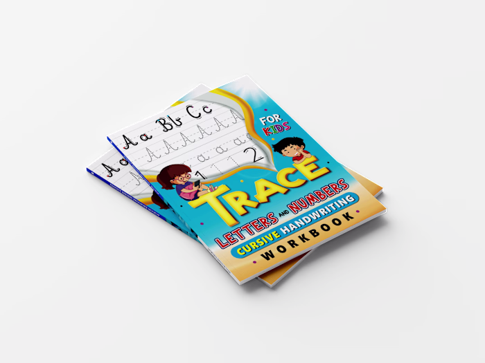 TRACE – Letters & Numbers: Cursive Handwriting Workbook Design