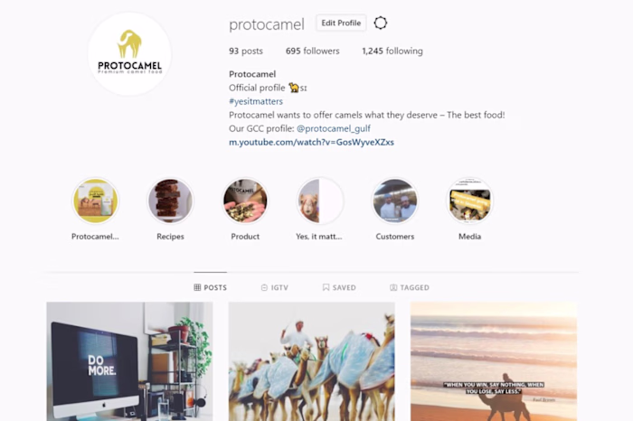 Protocamel social media